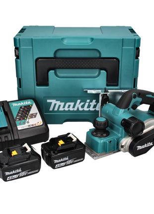 Makita DKP 181 RMJ raboteuse sans fil 82 mm 18 V sans balais + 2x batterie 4,0 Ah + chargeur + Makpac