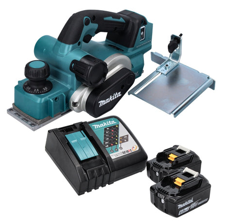 Makita DKP181RG Cordless Planer 82mm 18V Brushless + 2x Batteries 6.0 Ah + Charger