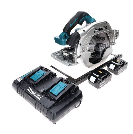 Makita DHS 900 PF2 scie circulaire à main sur batterie 36 V (2x 18 V) 235 mm sans balais + 2x batterie 3,0 Ah + double chargeur