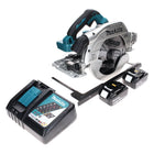 Sierra circular de mano a batería Makita DHS 900 RM2 36 V (2x 18 V) 235 mm sin escobillas + 2x batería 4,0 Ah + cargador