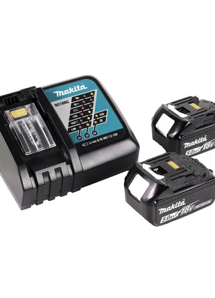 Makita DHS 900 RT2 Scie circulaire sans fil 36 V (2x 18 V) 235 mm brushless + 2x Batteries 5,0 Ah + Chargeur