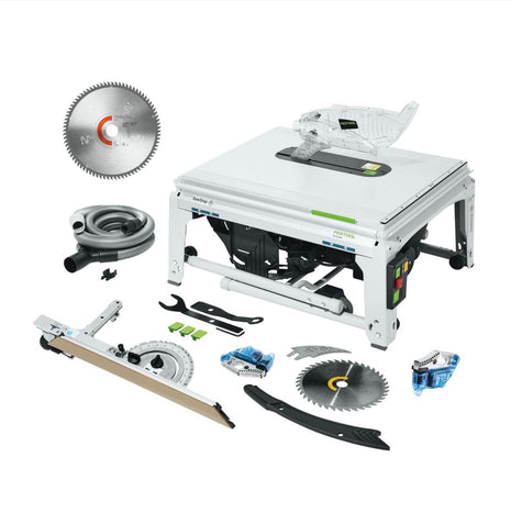 Sierra de mesa Festool TKS 80 EBS 2200 W 254 mm (575781) + hoja de sierra circular especial TF80 L (575977) + 1 cartucho KT-TKS 80 (575851)