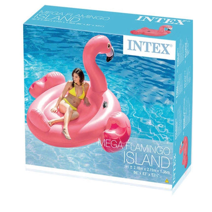 Intex Mega Flamingo juguete acuático isla de baño 196x203 cm (57288EU) inflable de vinilo