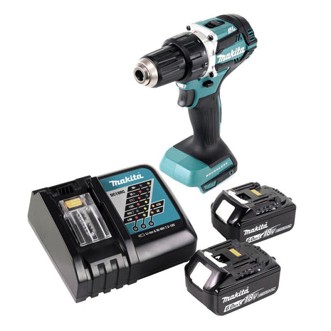 Makita DDF 484 RG Cordless drill driver Brushless 18 V 54 Nm + 2x rechargeable battery 6.0 Ah + charger