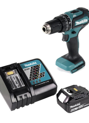 Makita DHP 485 RG1 akumulatorowa wiertarko-wkrętarka udarowa 18 V 50 Nm bezszczotkowa + 1x akumulator 6,0 Ah + ładowarka