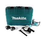 Amoladora angular a batería Makita DGA 900 TK 36 V (2x 18 V) 230 mm sin escobillas + 2x batería 5,0 Ah + maletín - sin cargador