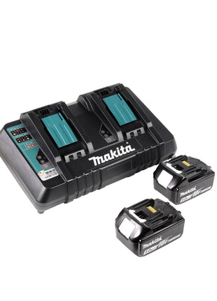 Makita DGA 900 PTK Meuleuse d'angle sur batterie 36 V (2x 18 V) 230 mm sans balais + 2x batterie 5,0 Ah + double chargeur + mallette