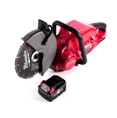 Amoladora de corte a batería Milwaukee M18 FCOS230-401 18 V 230 mm sin escobillas + 1x batería 4,0 Ah - sin cargador