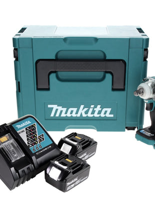 Makita DTW 300 RFJ Atornillador de impacto inalámbrico 18 V 330 Nm 1/2" sin escobillas + 2x batería 3,0 Ah + cargador + Makpac