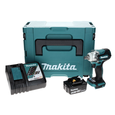 Makita DTW 300 RM1J cordless impact wrench 18 V 330 Nm 1/2" brushless + 1x rechargeable battery 4.0 Ah + charger + Makpac