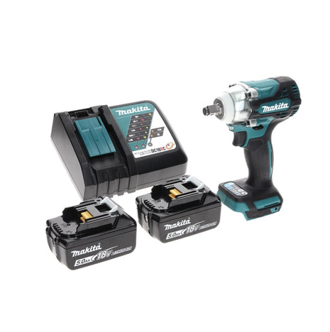 Makita DTW 300 RT Akku Schlagschrauber 18 V 330 Nm 1/2" Brushless + 2x Akku 5,0 Ah + Ladegerät