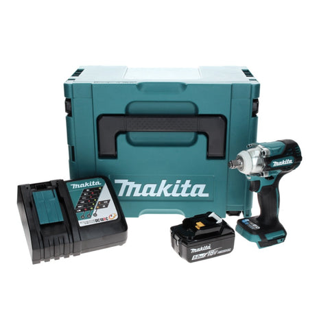 Makita DTW 300 RT1J cordless impact wrench 18 V 330 Nm 1/2" brushless + 1x rechargeable battery 5.0 Ah + charger + Makpac