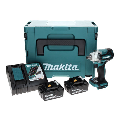 Makita DTW 300 RTJ akumulatorowy klucz udarowy 18 V 330 Nm 1/2" bezszczotkowy + 2x akumulator 5,0 Ah + ładowarka + Makpac