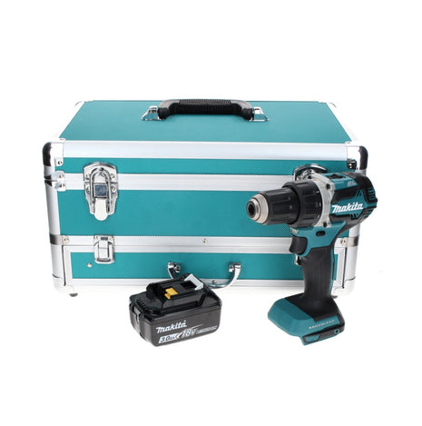 Makita DDF 484 F1TX taladro atornillador inalámbrico 18 V 54 Nm sin escobillas + 1x batería 3,0 Ah + juego de brocas de 70 piezas + maletín de aluminio TX - sin cargador