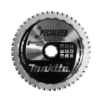Makita MCCS15048E SPECIALIZED EFFICUT hoja de sierra 150 x 20 x 1,1 mm ( B-69331 ) 48 dientes para metal