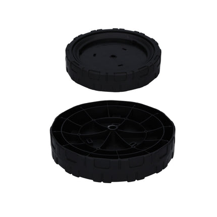 Makita DA00000330 2x rueda de repuesto trasera + Makita DA00000328 2x rueda de repuesto delantera para cortacésped a batería DLM 380