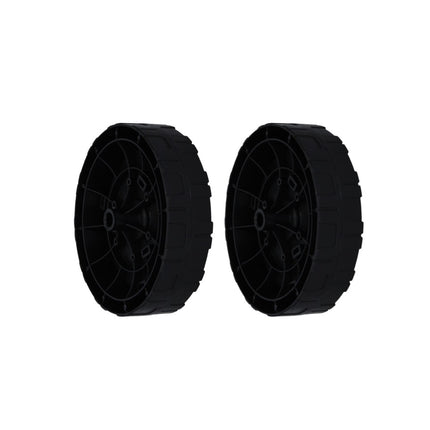 Makita DA00000330 2x rueda de repuesto trasera + Makita DA00000328 2x rueda de repuesto delantera para cortacésped a batería DLM 380