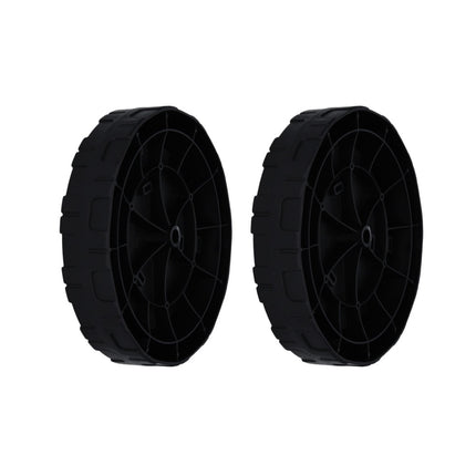 Makita DA00000330 2x rueda de repuesto trasera + Makita DA00000328 2x rueda de repuesto delantera para cortacésped a batería DLM 380