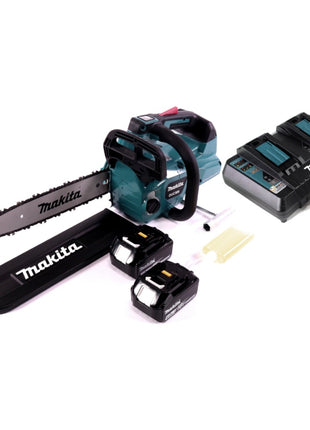 Motosierra de batería Makita DUC 306 PM 36 V (2x 18 V) sin escobillas 30 cm + 2x batería 4,0 Ah + cargador doble