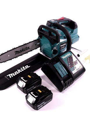 Makita DUC 306 RT Akku Kettensäge 36 V ( 2x 18 V ) Brushless 30 cm + 2x Akku 5,0 Ah + Ladegerät