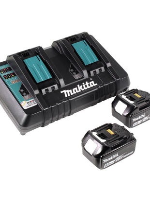 Tronçonneuse à batterie Makita DUC 306 PT 36 V (2x 18 V) sans balais 30 cm + 2x batteries 5,0 Ah + double chargeur