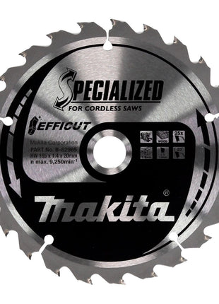 Makita DHS 680 Z Cordless circular saw 18 V 165 mm + EFFICUT circular saw blade - without battery, without charger