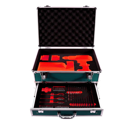 Makita DHP 485 SM1TX Akku Schlagbohrschrauber 18 V 50 Nm Brushless + 1x Akku 4,0 Ah + Ladegerät + 70 tlg. Bit Bohrer Set + TX Alu Koffer