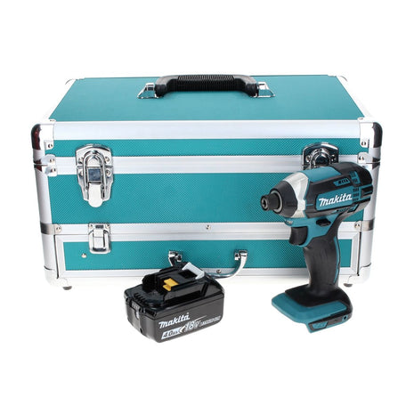 Makita DTD 152 M1TX Visseuse à chocs sans fil 18 V 165 Nm + 1x Batterie 4,0 Ah + Jeu de forets 70 pièces + Mallette en aluminium TX - sans chargeur