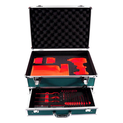 Makita DTD 152 T1TX Avvitatore ad impulsi a batteria 18V 165Nm + 1x Batteria 5,0 Ah + Set 70 punte avvit./forat. + Valigetta in alluminio TX - senza caricabatterie