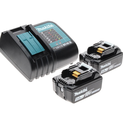 Makita DTW 285 STTX Akku Schlagschrauber 18 V 280 Nm 1/2" Brushless + 2x Akku 5,0 Ah + Ladegerät + 70 tlg. Bit Bohrer Set + TX Alu Koffer