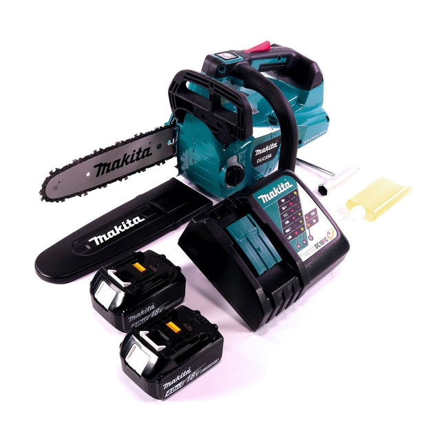Makita DUC 256 RM Cordless chainsaw 36 V ( 2x 18 V ) Brushless 25 cm + 2x battery 4.0 Ah + charger