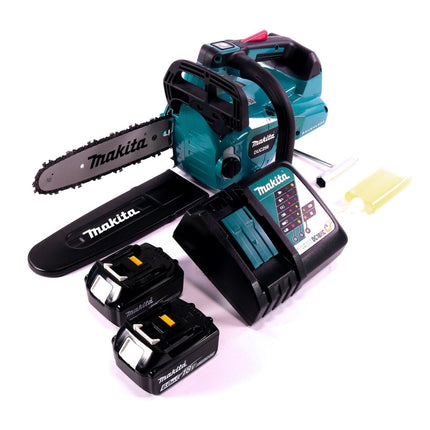 Makita DUC 256 RG Motosega a batteria 36 V ( 2x 18 V ) Brushless 25 cm + 2x batteria 6,0 Ah + caricabatterie
