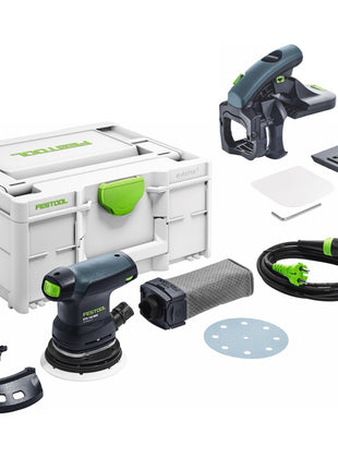 Festool ETS 125 REQ-Plus Exzenterschleifer 250 W 125 mm + AH-ES-ETS/ETSC Ansetzhilfe 43 - 92° Winkel + Systainer - Toolbrothers