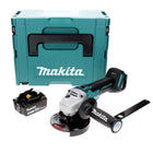 Amoladora angular sin cable Makita DGA 506 T1J 18 V 125 mm sin escobillas + 1x batería recargable 5,0 Ah + Makpac - sin cargador
