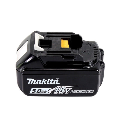 Amoladora angular sin cable Makita DGA 506 T1J 18 V 125 mm sin escobillas + 1x batería recargable 5,0 Ah + Makpac - sin cargador
