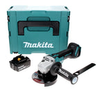 Makita DGA 506 G1J Amoladora angular sin cable 18 V 125 mm sin escobillas + 1x batería recargable 6,0 Ah + Makpac - sin cargador