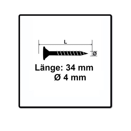 SPAX Sonderkopf Schieferschraube 4,0 x 34 mm 500 Stk. ( 35704015801001 ) Torx T-Star Plus T20 Teilgewinde Wirox 4Cut