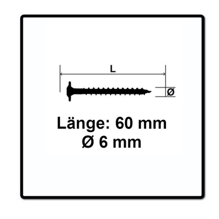 Tornillo cabeza placa SPAX HI.FORCE 6,0 x 60 mm 200 piezas (0251010600605) Torx T-Star Plus T30 rosca completa Wirox 4Cut