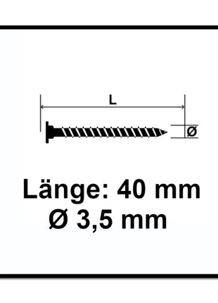 SPAX Flachrückwandkopf Schraube 3,5 x 40 mm 200 Stk. ( 21510103504051 ) Torx T-STAR Plus T20 für Rückwände ohne Linse Vollgewinde Wirox Cut Spitze - Toolbrothers