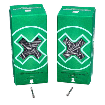 Tornillos para terraza SPAX 5,0 x 60 mm acero inoxidable A2 400 piezas (0537000500605) rosca de fijación culata Torx T-STAR Plus T25 Cut