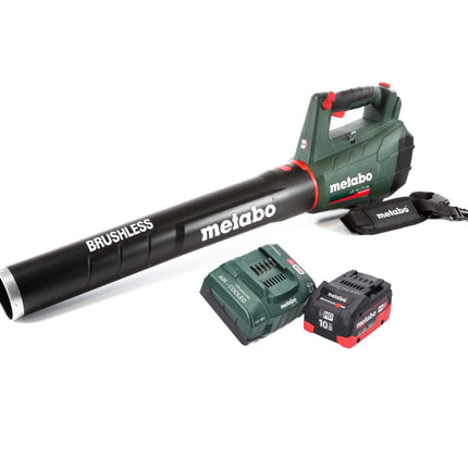 Soplador de hojas sin cable Metabo LB 18 LTX BL 18 V sin escobillas + 1x batería recargable 10,0 Ah + cargador