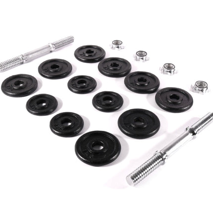 Kurzhantel Set ( YLDS 12 ) 2x Kurzhantelstange + 4x 0,5 Kg Gewicht + 8x 1,0 Kg Gewicht + Sternverschluss