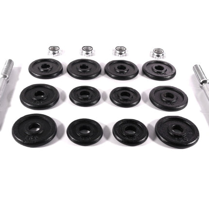 Kurzhantel Set ( YLDS 12 ) 2x Kurzhantelstange + 4x 0,5 Kg Gewicht + 8x 1,0 Kg Gewicht + Sternverschluss