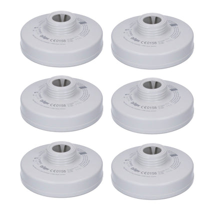 Dräger Rd40 Partikel Filter Set 6x P3 R ( 6x 6738932 ) für Vollmasken X-plore 6000 und Halbmasken X-plore 4000