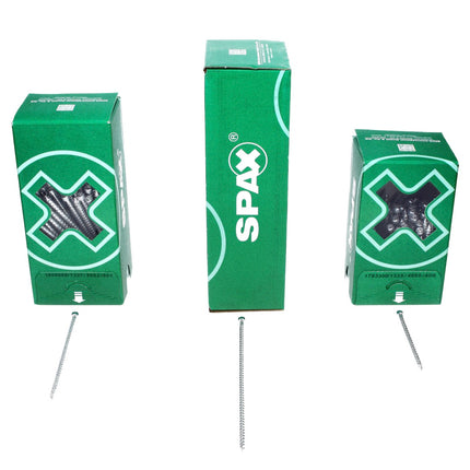 SPAX IN.FORCE Screw 6.0 x 100mm - Full thread - Cylindrical head - Torx T-STAR Plus T30 - WIROX - 4CUT drill point - 200 pcs. (2x 1211010601005)