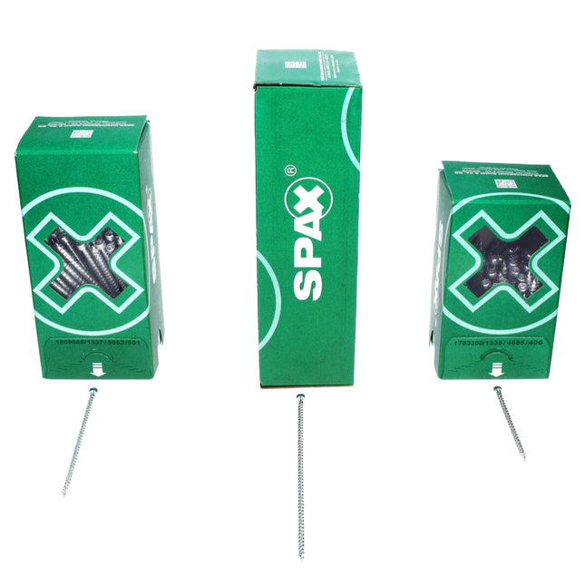 SPAX IN.FORCE Screw 6.0 x 100mm - Full thread - Cylindrical head - Torx T-STAR Plus T30 - WIROX - 4CUT drill point - 200 pcs. (2x 1211010601005)