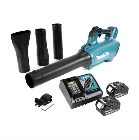 Makita DUB 184 RM akumulatorowa dmuchawa 18 V bezszczotkowa + 2x akumulator 4,0 Ah + ładowarka