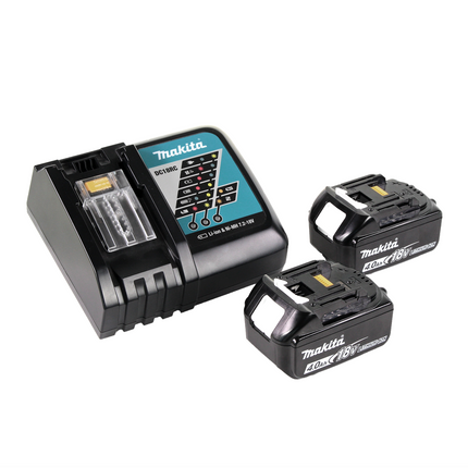 Soplador sin cable Makita DUB 184 RM 18 V sin escobillas + 2x batería 4.0 Ah + cargador