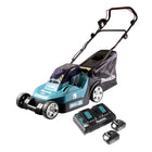 Makita DLM 432 PG2 Tondeuse à gazon sans fil 36 V (2x 18 V) 43 cm brushless + 2x Batteries 6.0 Ah + Chargeur double