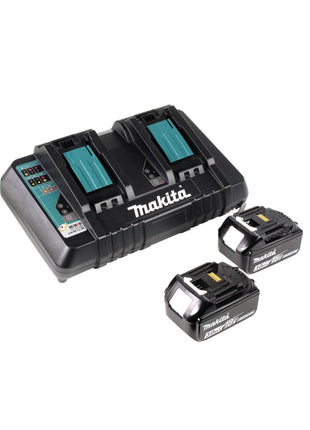 Makita DLM 382 PF2 batterie tondeuse 36 V ( 2x 18 V ) 38 cm 40 l + 2x batterie 3,0 Ah + double chargeur